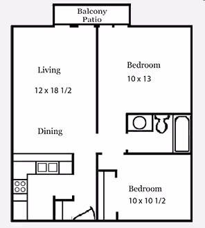 Unit 1014 814 floor plan
